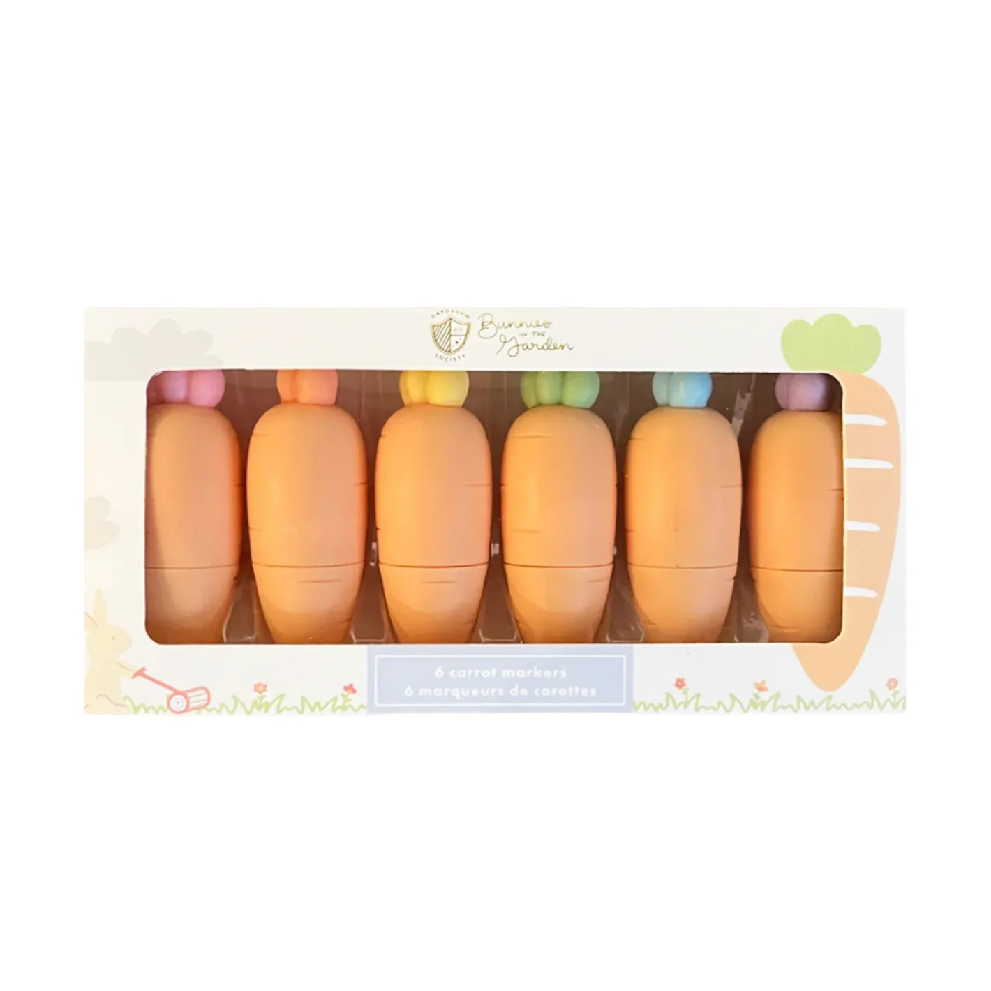 jollity & co. bunnies in the garden carrot marker set | Minnow