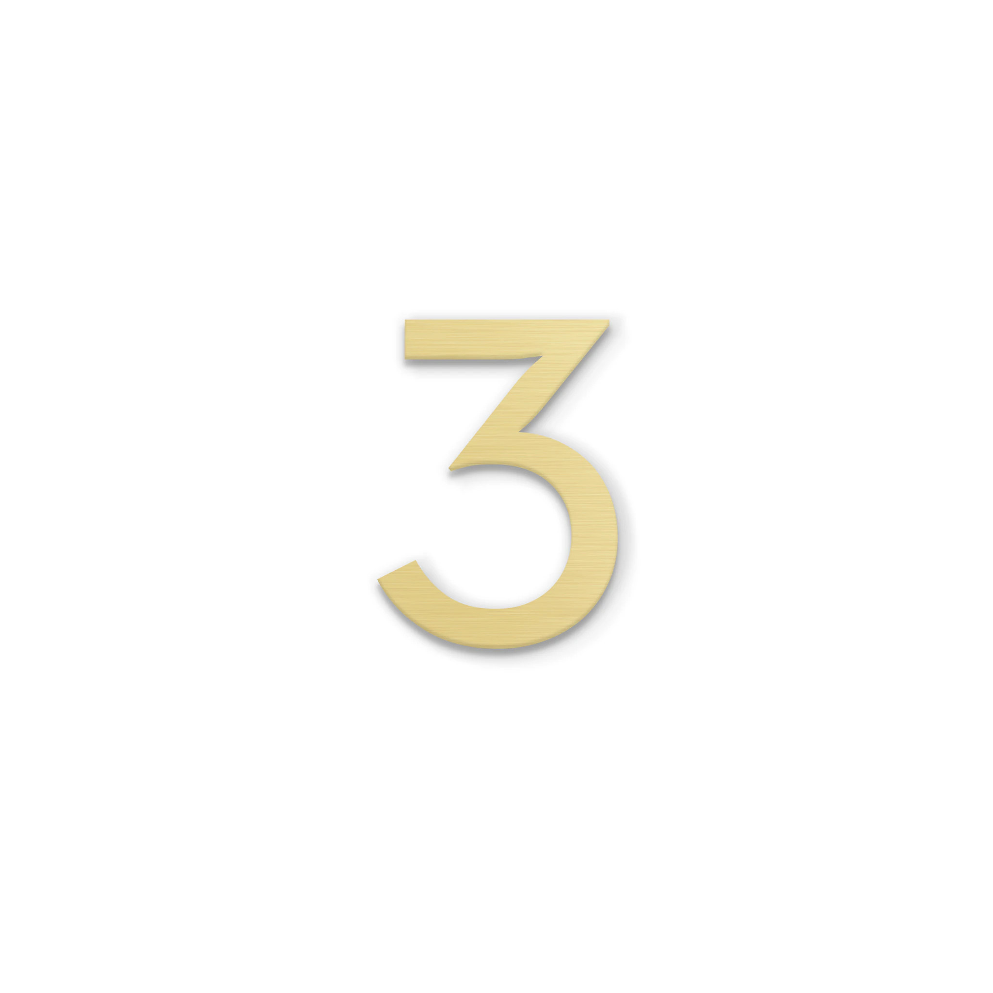 Post & Porch 4-in Gold Number 3 one_size | NUMBERS-GOLD-3 | Lowe's