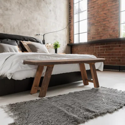 Mccorkle Unfinished Rustic Solid Wood Bench | Wayfair North America
