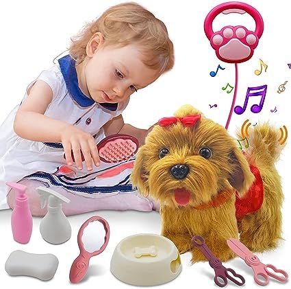 Toy Dog Walk and Bark, Sing, Tail, Lick, Repeat What You Say, Toys for 2 + Year Old Girl, Interac... | Amazon (US)