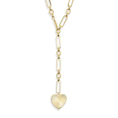 Bracha Emiele Heart Pendant Lariat Necklace in Gold at Nordstrom | Nordstrom