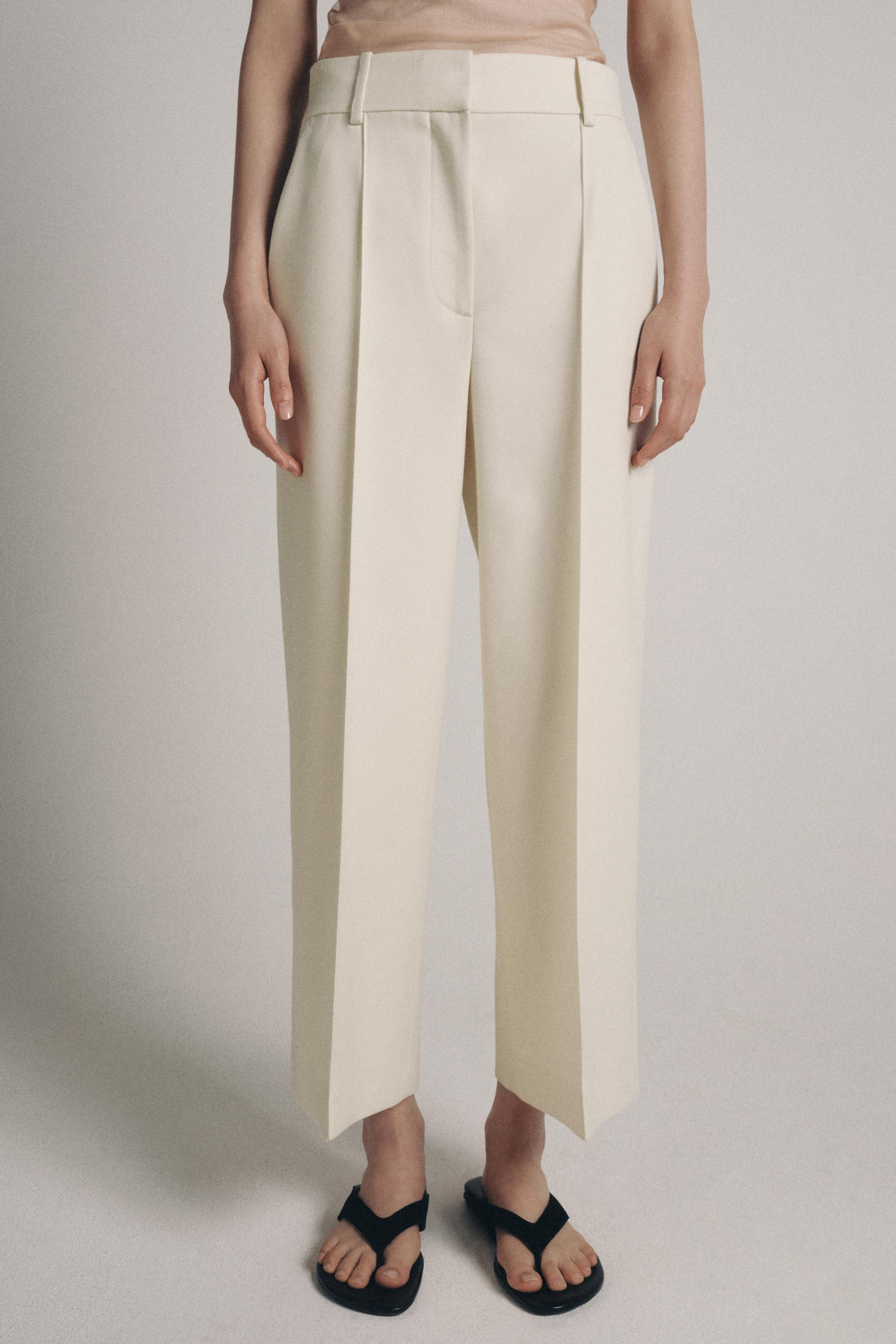 ZW COLLECTION PINTRUCK CROPPED PANTS | Zara US