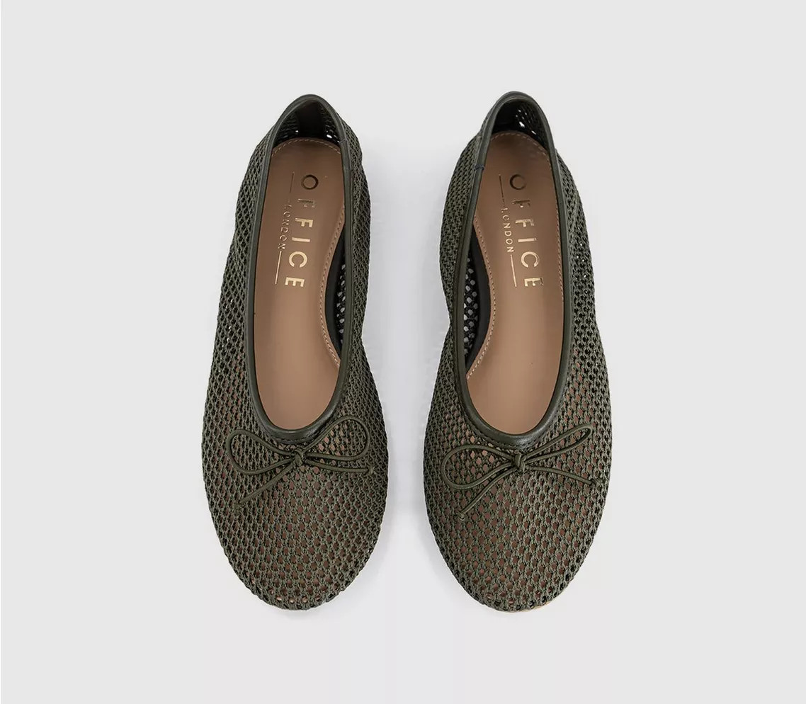 Fling String Mesh Ballet Flats | Office Shoes (UK)
