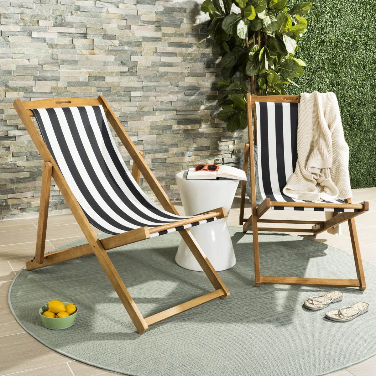 Winston Outdoor Armless Lounge Chair (Set of 2) | Wayfair North America