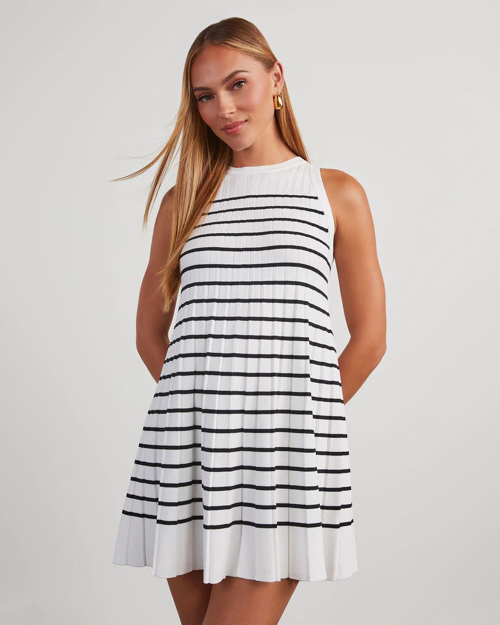 Tracee Striped Sleeveless Mini Dress | VICI Collection