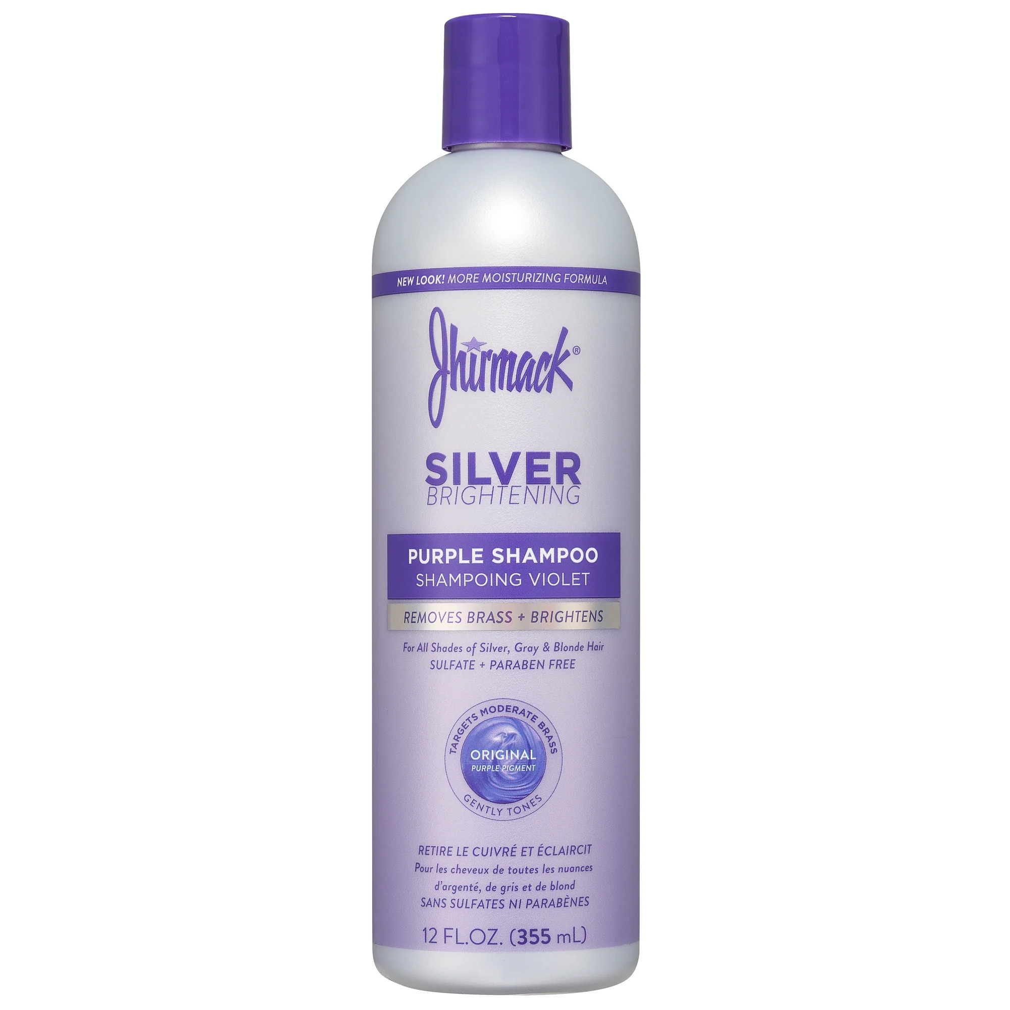 Jhirmack Silver Brightening Purple Toning Shampoo for All Shades of Silver and Gray Hair, 12 fl o... | Walmart (US)