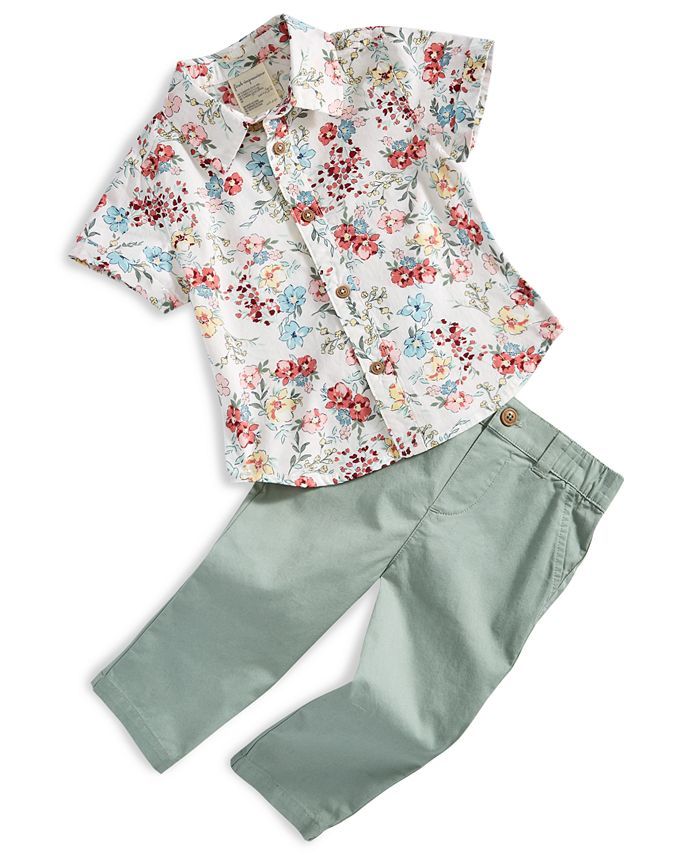 First Impressions Baby Boys Two-Piece Shirt & Pant Set, Created for Macy's  & Reviews - Sets & Ou... | Macys (US)