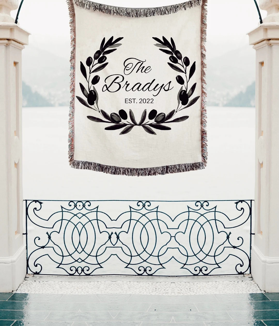 LAST NAME COTTON Anniversary Gift Personalized Wedding Gift Couples Names Second Anniversary Gift... | Etsy (US)