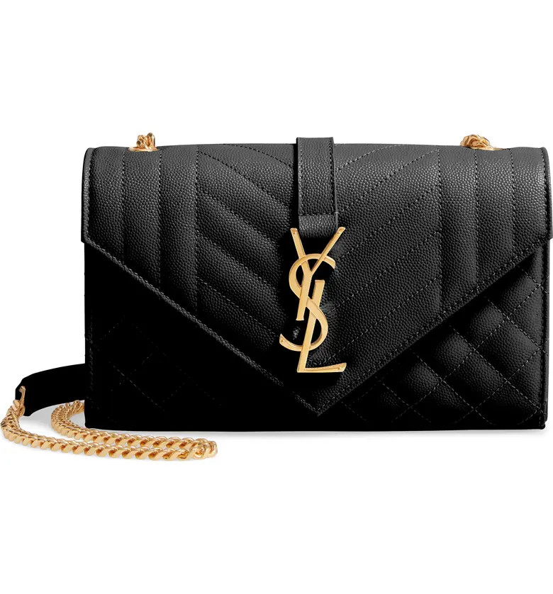 Saint Laurent Small Envelope Calfskin Leather Shoulder Bag | Nordstrom | Nordstrom