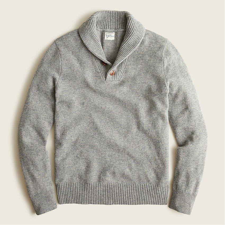 Marled rugged merino wool shawl-collar sweaterItem BA307 | J.Crew US