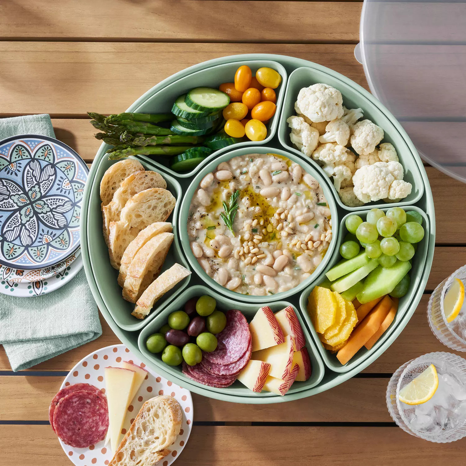 Member's Mark Bamboo Melamine 12-Piece Serve Set (Assorted Colors) | Sam's Club