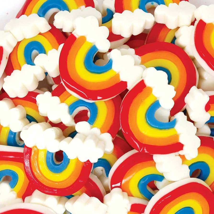 Rainbow Gummies - Bulk 38 Pk Individually Wrapped Gummy Candy - Rainbow Party Favors for Rainbow ... | Amazon (US)