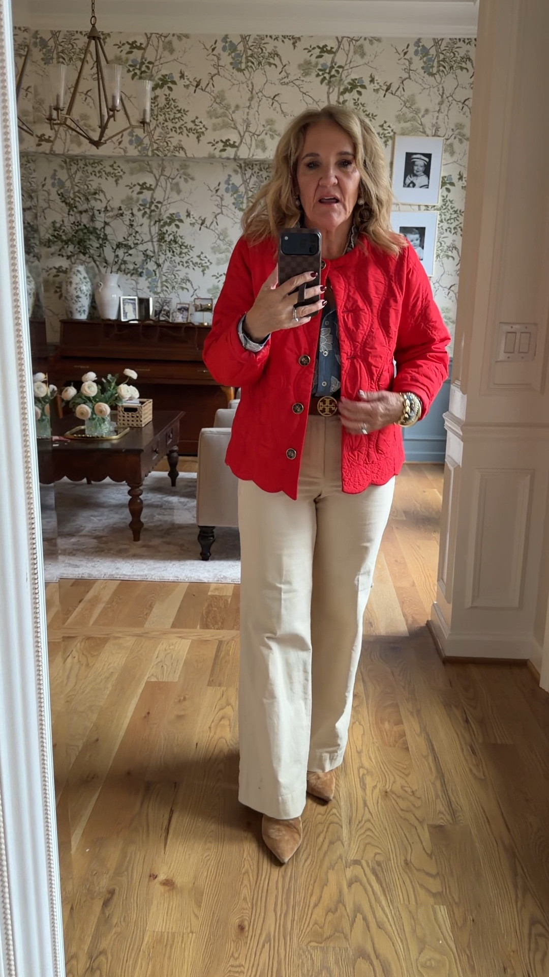 Love this quilted jacket. Medium petite 
Blouse medium petite 
Corduroys I sized down to a 28 reg 
20% off my jewelry code NANETTE20

#LTKSaleAlert #LTKOver40 #LTKFindsUnder100