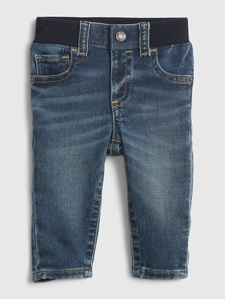 Baby Organic Knit-Denim Slim Jeans | Gap (US)