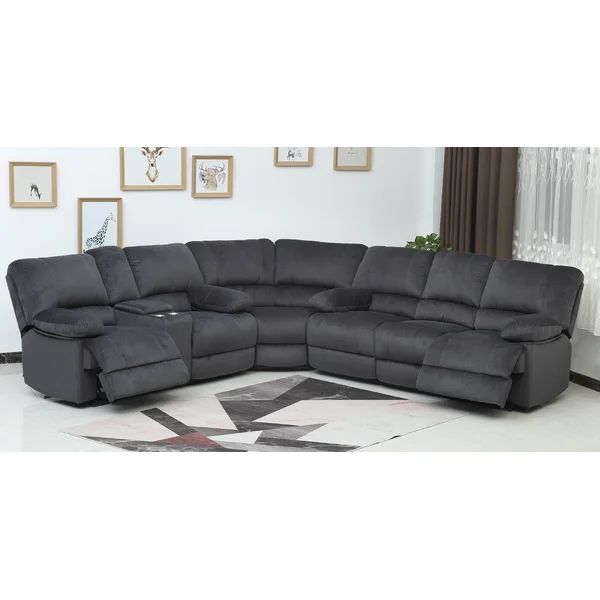 Benld 3 - Piece Upholstered Reclining Sectional | Wayfair North America