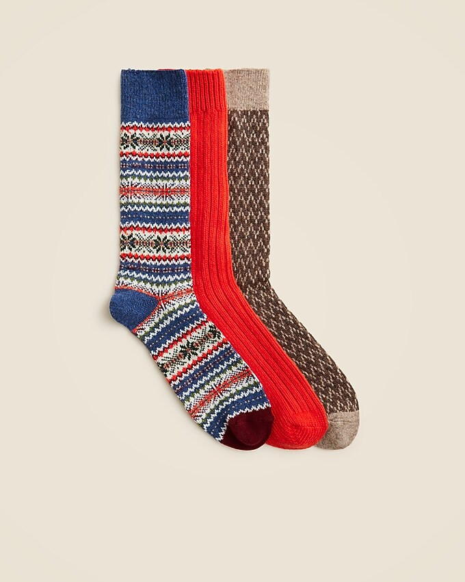 Lambswool-blend socks three-pack | J. Crew US