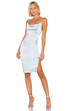 superdown Billie Drape Midi Dress in Dusty Blue from Revolve.com | Revolve Clothing (Global)