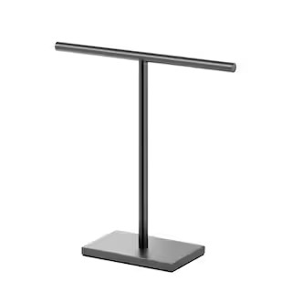 Gatco 11.13 in. Modern Rectangle Base-Countertop Hand Towel Bar Holder in Matte Black 1444MX - Th... | The Home Depot