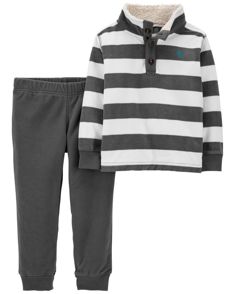2-Piece Striped Fleece Pullover & Pant Set | Carter's