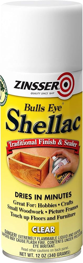 12 oz Zinsser 408 Clear Bulls Eye Shellac Finish and Sealer Spray | Amazon (US)