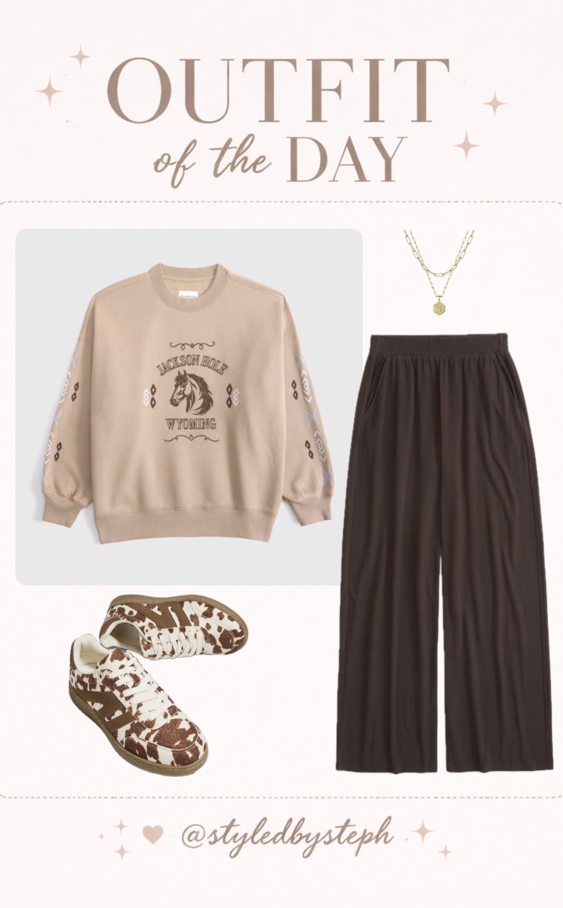 Loving this outfit from #abercrombie! Also these cow print shoes from #amazon are so adorable! #winteroutfit 

#LTKSaleAlert #LTKootd #LTKMidsize