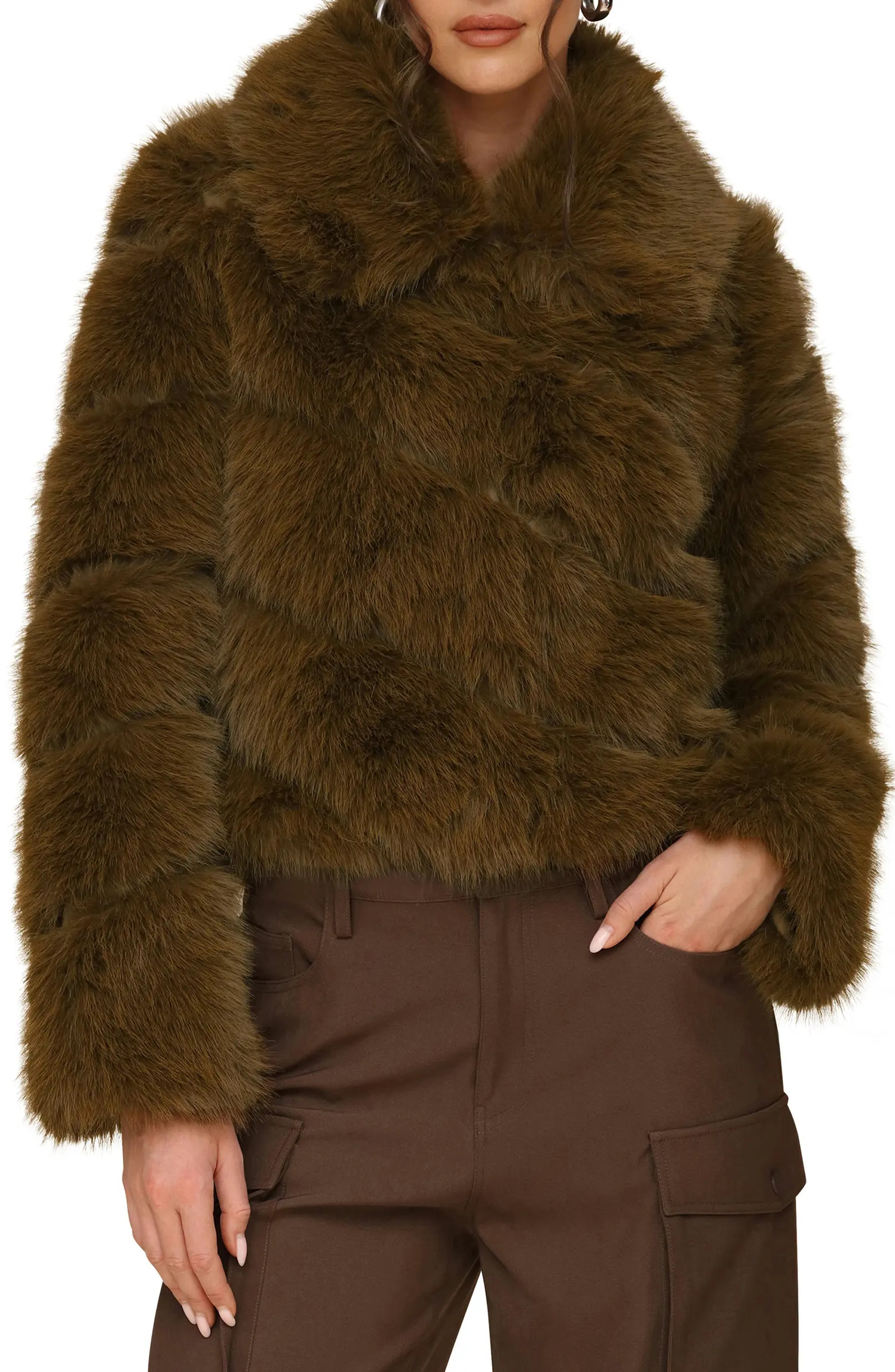 Avec Les Filles Faux Fur Crop Jacket | Nordstrom | Nordstrom