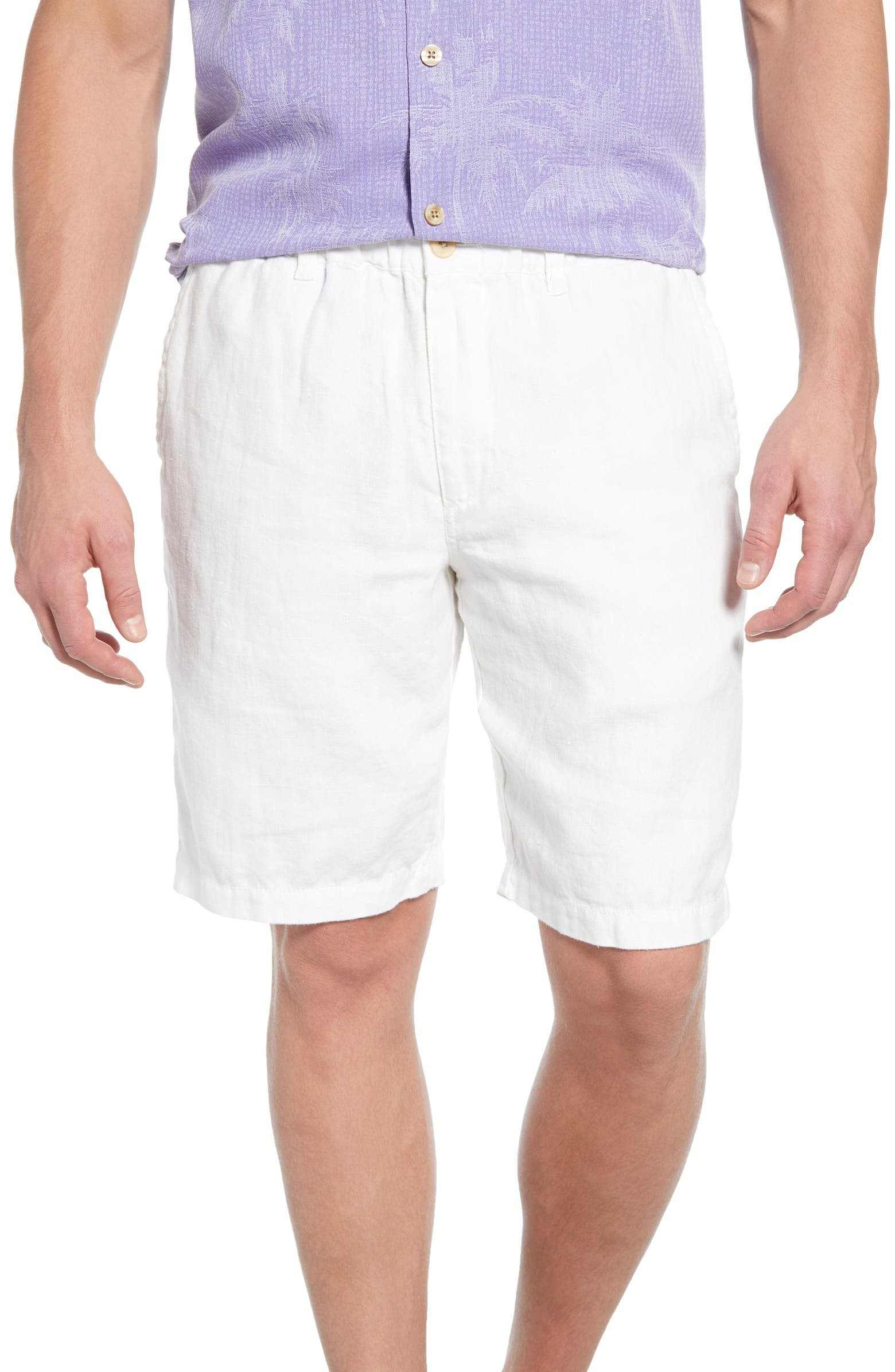 Linen the Good Life Flat Front Linen Shorts | Nordstrom | Nordstrom