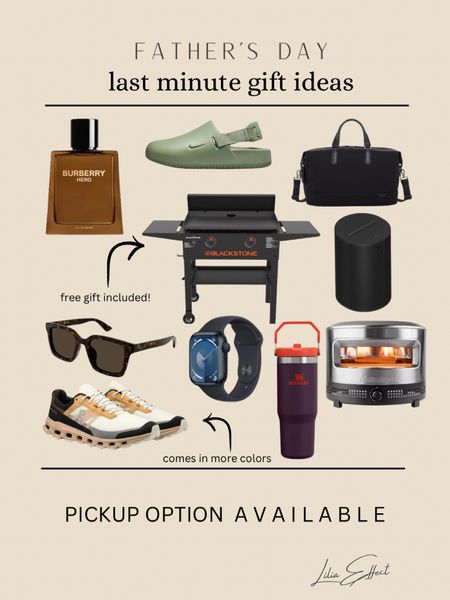 Last minute Father’s Day’s gift ideas with pickup option available!

Burberry cologne • Nike slippers • Tumi bag • Gucci sunglasses • blackstone • Sonos speakers • on sneakers • Apple Watch • Stanley tumbler • pizza oven

#LTKFindsUnder100 #LTKGiftGuide #LTKMens