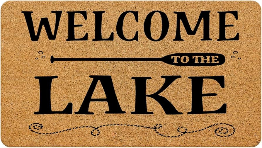 Nogrit Lake House Decor Coir Doormat Welcome to The Lake House Doormats Door Mat Outdoor Entrance... | Amazon (US)