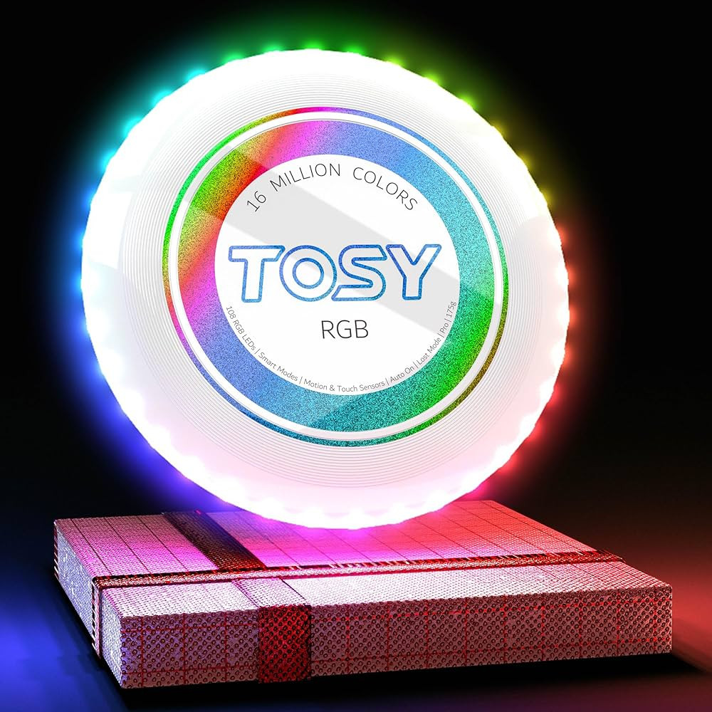 TOSY Flying Disc - 16 Million Color RGB or 36 LEDs, Extremely Bright, Smart Modes, Auto Light Up,... | Amazon (US)