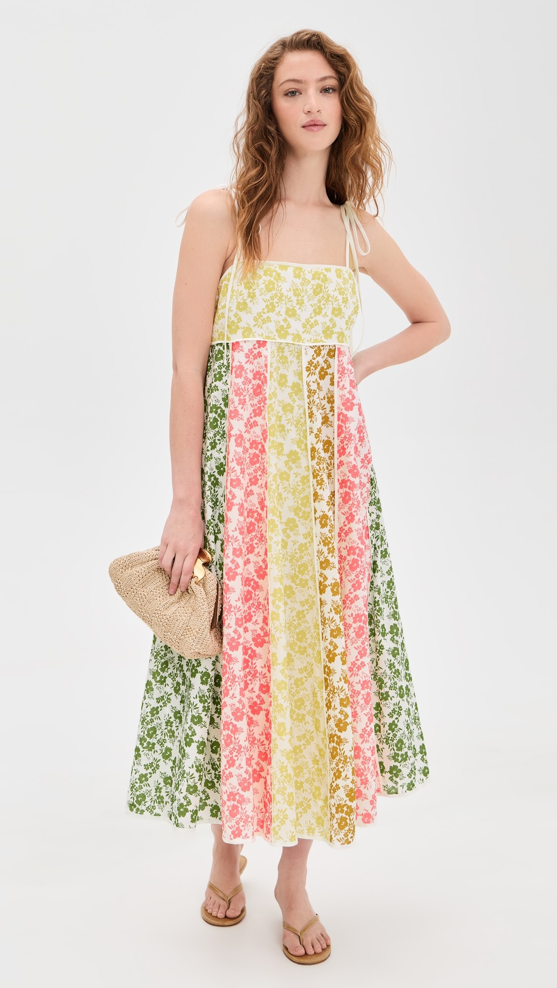 Colorblock Printed Midi Dress | Shopbop