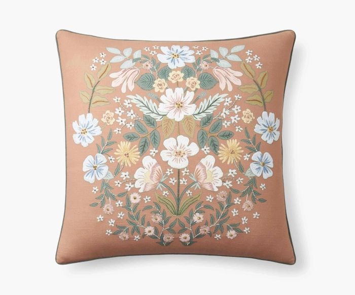 Bramble Garden Terracotta Embroidered Pillow Cover | Rifle Paper Co. | Rifle Paper Co.