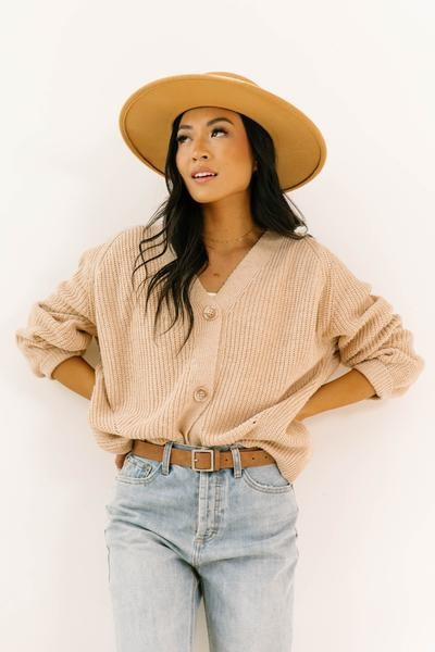 Vienna Peach Knit Cardigan | Luca + Grae 