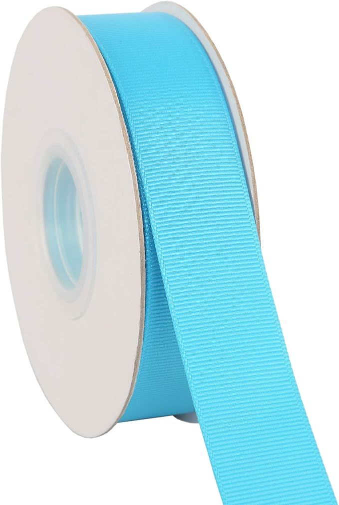 Ribbonitlux 1" Wide Solid Grosgrain Ribbon 25 Yards (340-Turquoise）, Set for Gift Wrapping, Par... | Amazon (US)