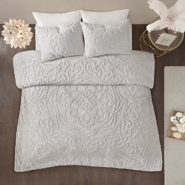 3pc Cecily Cotton Medallion Duvet Cover Set | Target