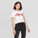 Women's Merry Short Sleeve T-Shirt (Juniors') - Light Beige | Target