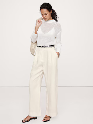 Soho High-Rise Wide-Leg Linen Pant | Banana Republic (US)