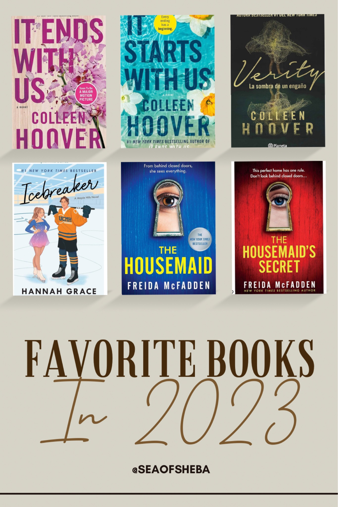 Favorite books that I read in 2023! #mustread #colleenhoover #hannahgrace #reading #books #freidamcfadden #books #booktok #bookstagram 

#LTKtravel #LTKfamily #LTKfindsunder50