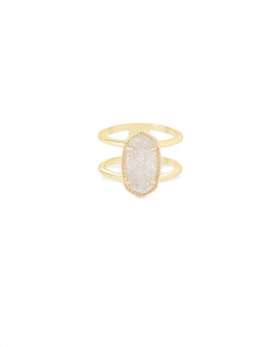Elyse Gold Ring in Iridescent Drusy - 6 | Kendra Scott