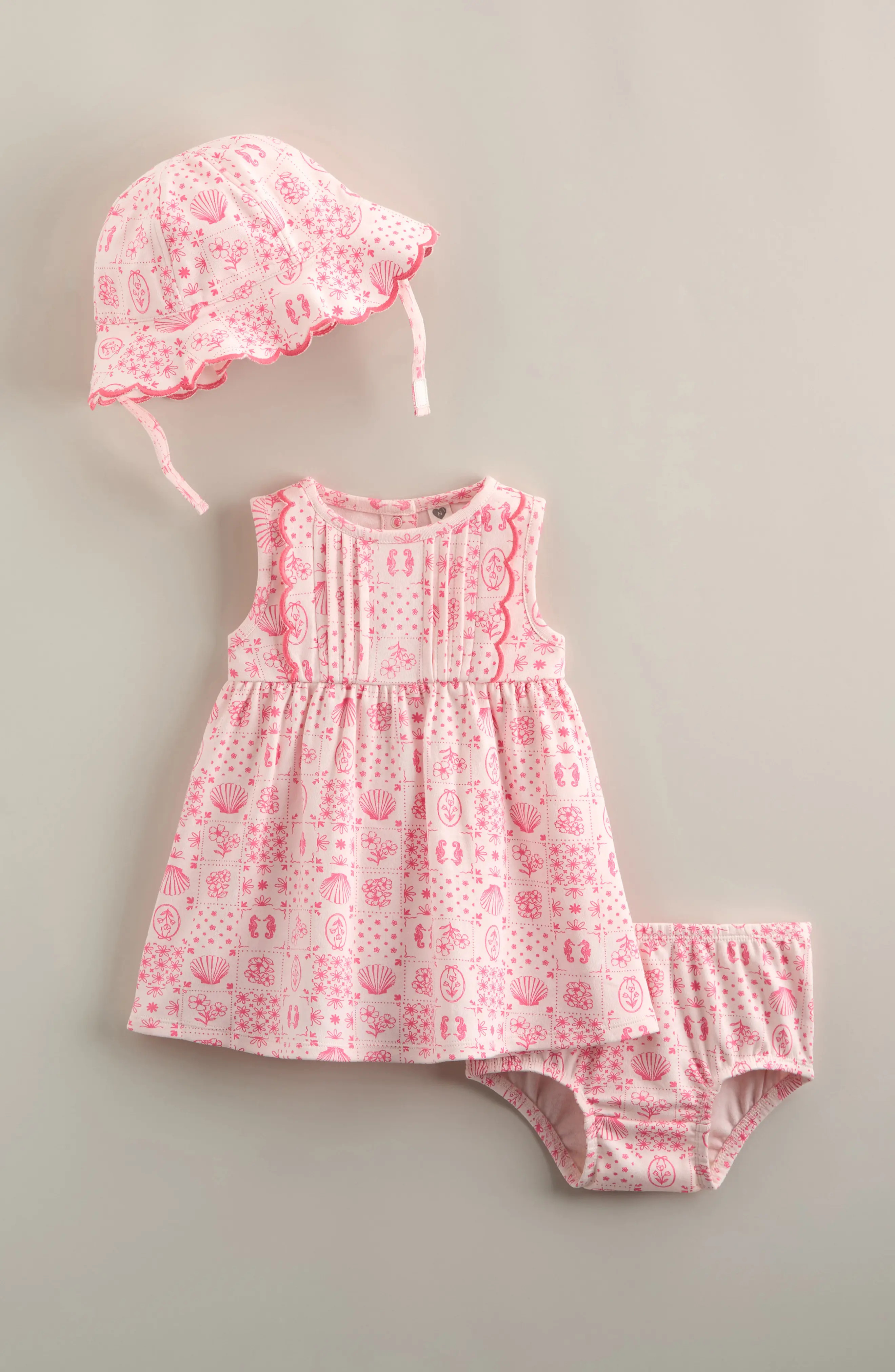 Nordstrom Pintuck Ruffle Cotton Dress, Hat & Bloomers Set | Nordstrom | Nordstrom