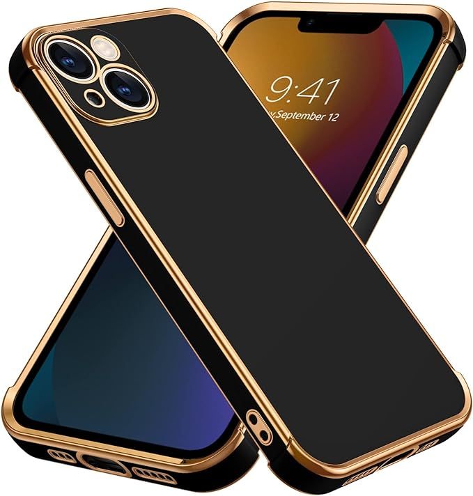 BENTOBEN iPhone 13 Case, Phone Case iPhone 13 6.1, Slim Luxury Gold Design Shockproof Protective ... | Amazon (US)