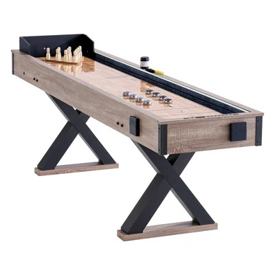 American Legend Kirkwood 9' LED Shuffleboard Table with Bonus Bowling Game | Wayfair North America