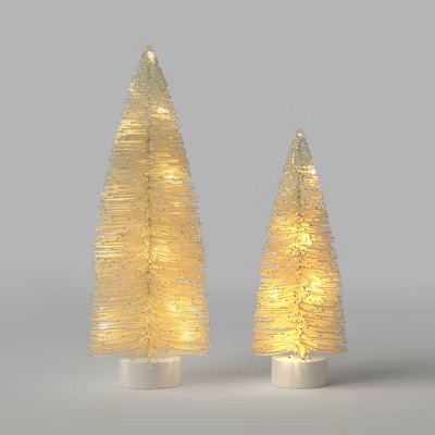 2ct Christmas Lit Sisal Tree White - Wondershop™ | Target