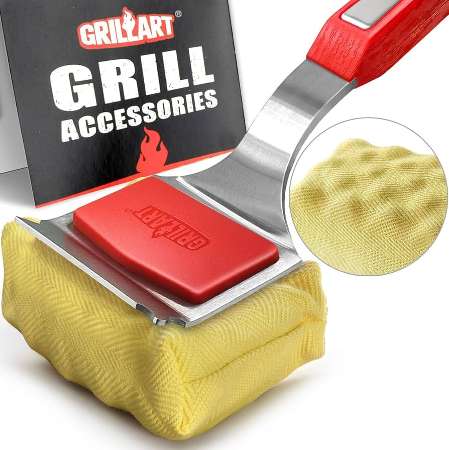 GRILLART Grill Brush Bristle Free. SteamWizards BBQ Replaceable Cleaning Head, Unique Seamless-Fi... | Amazon (US)