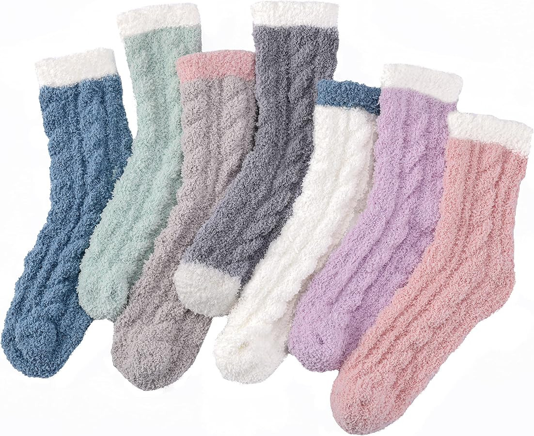 Clothirily Fuzzy Socks for Women, Fluffy Socks Womens, Soft Cozy Slipper Sock for Women, Womens W... | Amazon (US)