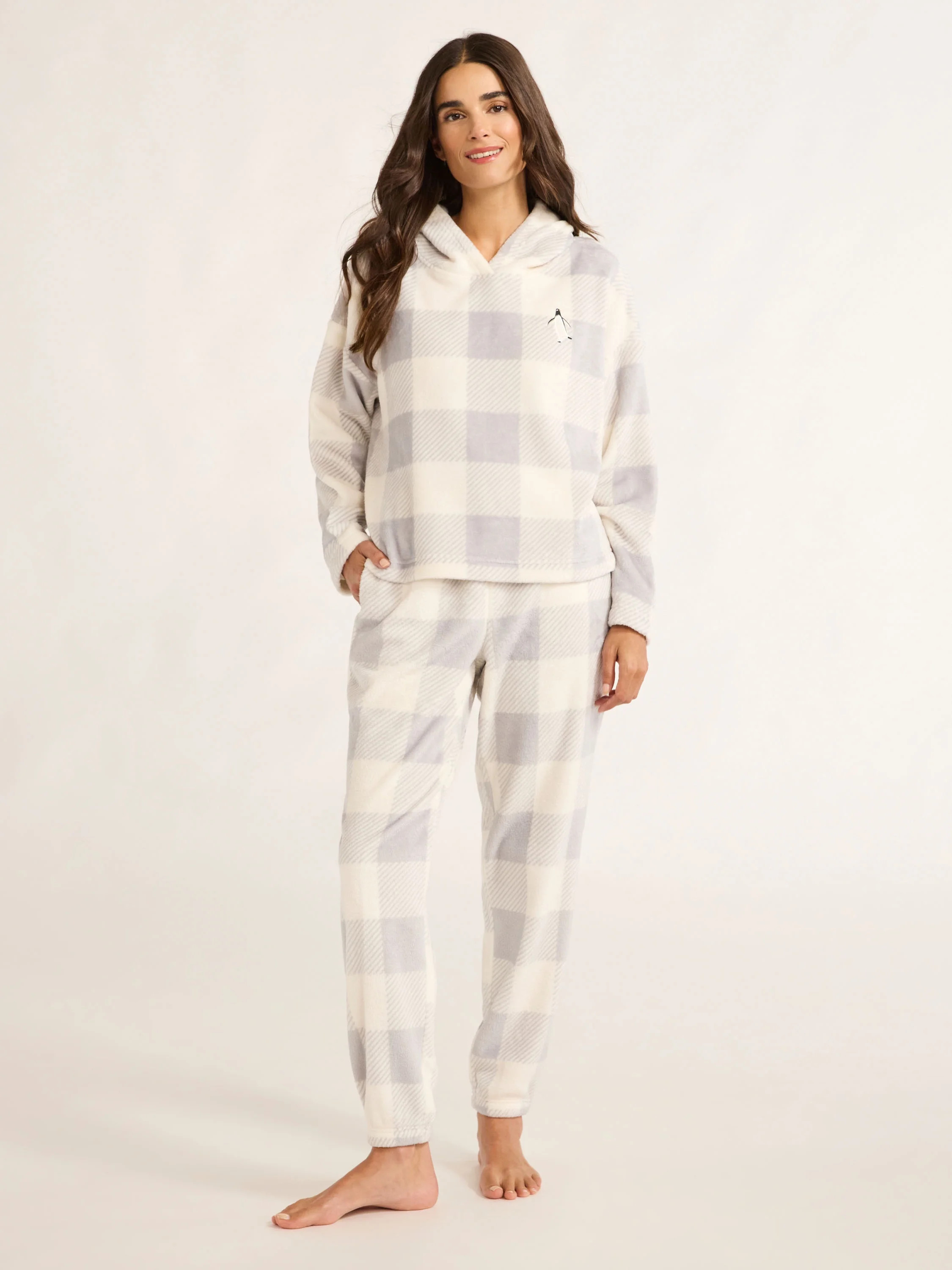 Joyspun Women's Plush Hoodie and Joggers Pajama Set, 2-Piece, Size XS-3X - Walmart.com | Walmart (US)