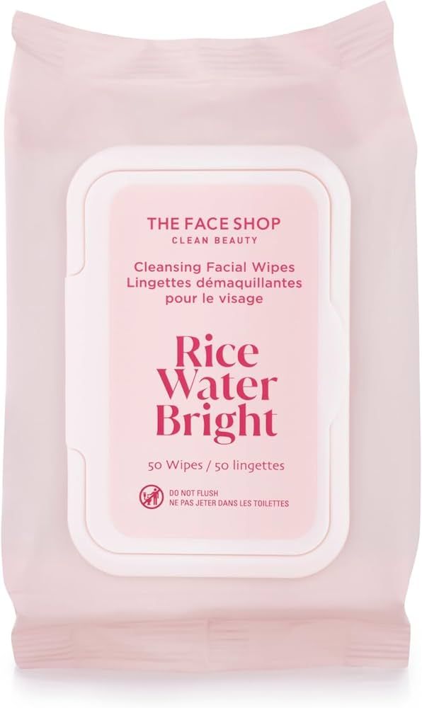 The Face Shop Rice Water Bright Makeup Remover Wipes for Face with Rice Extract, Brightening, Moi... | Amazon (US)