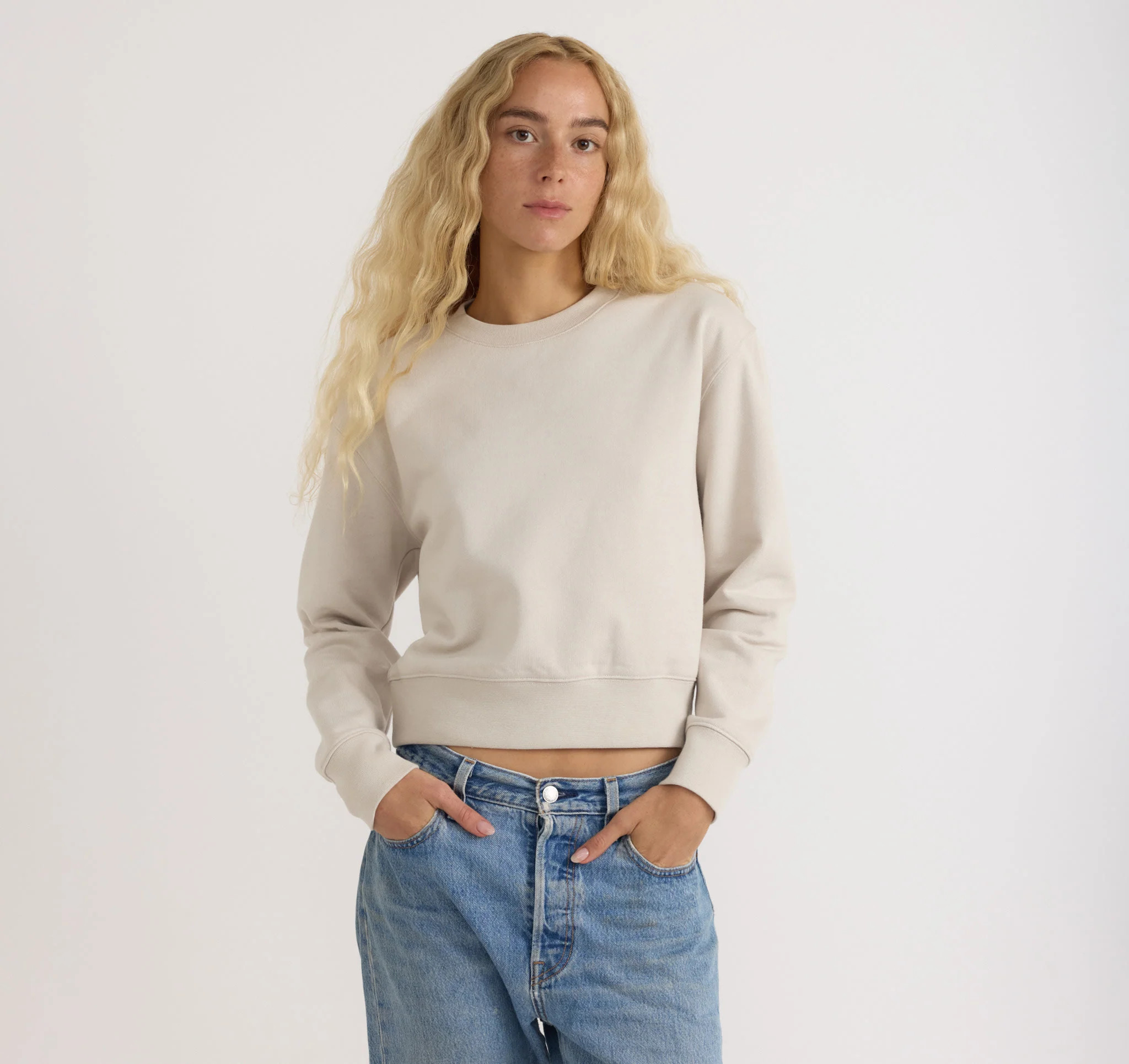 Weekend Crop Crewneck | Organic Basics