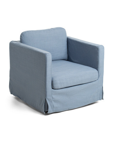 30x26 Slipcover Swivel Accent Chair | Polyester | Marshalls