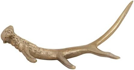 Creative Co-Op Aluminum Antler Décor, Gold Finish Figurine, 16" L x 5" W x 5" H, Greige | Amazon (US)